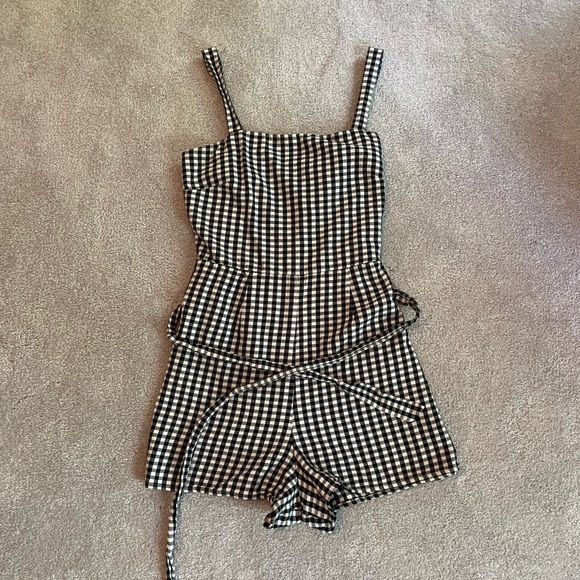 Francesca's Collections Pants - Francesca’s plaid romper